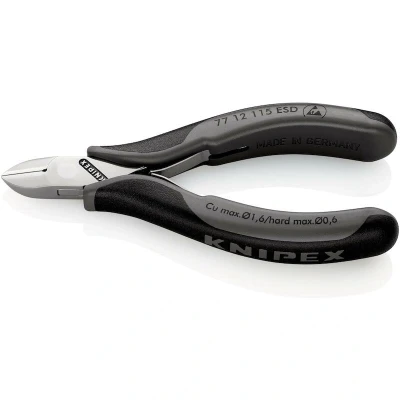 Image de KNIPEX 77 12 115 ESD Coupe diagonale pour l&#039;électronique avec poignées multi composants mm