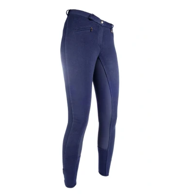 Image de HKM Culottes Basic Belm. Grip 3/4 Seat Bleu foncé 158