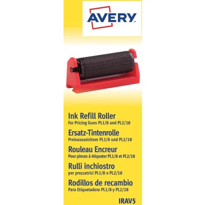 Afbeelding van Avery IRAV5 inktrol zwart, doosje van 5 stuks inktrollen