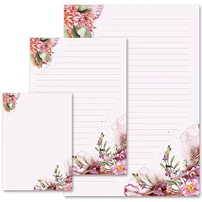 Afbeelding van BLOEMTIJD Briefpapier 50 vellen DIN A5 formaat