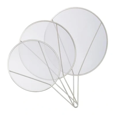 Afbeelding van Relaxdays spatdeksel pan set van 3 25 cm 29 33 anti spat deksel koekenpan