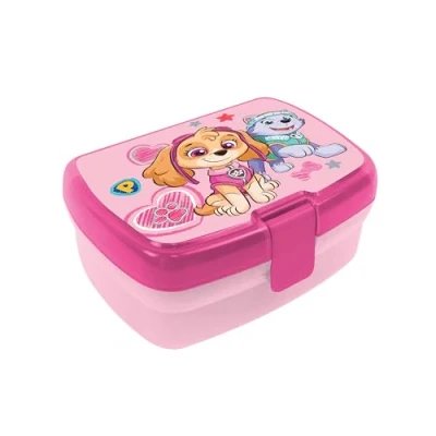 Afbeelding van p:os 35418 Paw Patrol lunchbox voor kinderen met vak, van kunststof clipsluiting, kleuterschool, school en vrije tijd