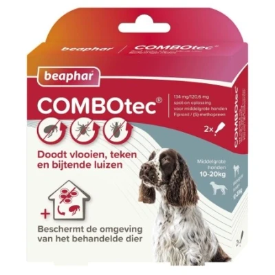 Afbeelding van Beaphar Combotec Hond 10 20 KG 2 ST (408007)