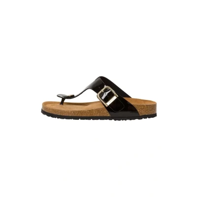 Afbeelding van Tamaris Teensandalen, Dames, Maat: 40, Black patent Kunststof