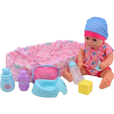 Afbeelding van Baby Rose Drink en Plasbabypop, 35cm