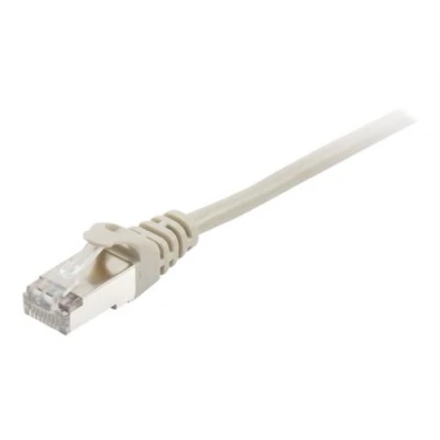 Image de equip Cordon de raccordement RJ 45 (M) pour 2 m SFTP, PiMF CAT 6a sans halogène, moulé, crochet, bloqué blanc