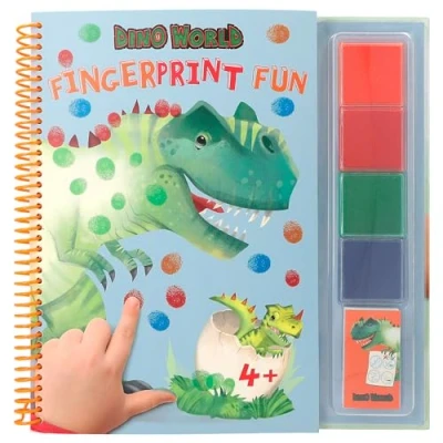 Afbeelding van Depesche Dino World Vingerprint Fun kleurboek