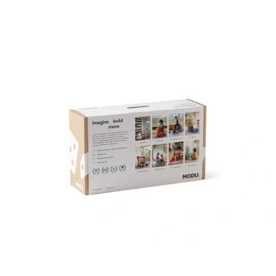 Afbeelding van Modu Dreamer Kit Zachte blokken 33 onderdelen Open Ended Speelgoed 1 2 3 jaar Burnt Orange / Dusty Green