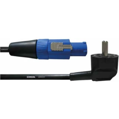 Afbeelding van Cordial CFCA 1,5 SRC Stroom Aansluitkabel [1x Randaarde stekker 1x PowerCon stekker] 1.50 m Blauw