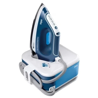 Afbeelding van Braun CareStyle Compact Pro IS 2565 BL stoomgenerator, met FreeGlide 3D zool, verticale stoom, 2400 W, pompdruk 6,5 bar, stoomstoot 430 g/min, groot waterreservoir van 1,5 liter