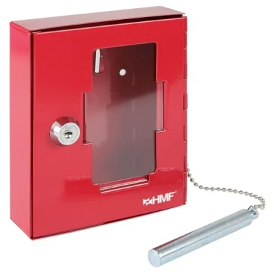 Afbeelding van HMF 1021 03 noodsleutelbehuizing met hamer, ijsbries, 15 x 12 4 cm, rood