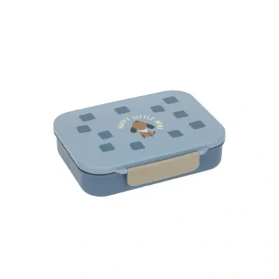 Afbeelding van LÄSSIG Lunchbox voor kinderen, BPA vrij, met uitneembare scheidingswand, feestmotief, blauw/groen