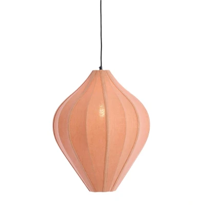 Afbeelding van Light &amp; Living hanglamp Pasto roze textiel E27 2989995