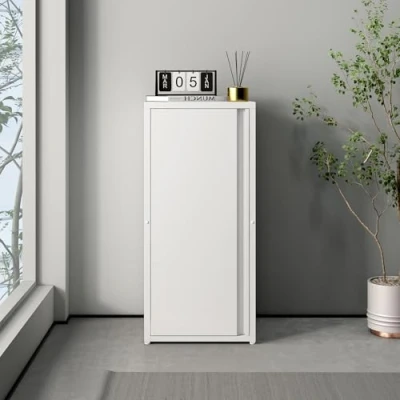 Afbeelding van Metalen kast Burlöv 88x40x35 cm wit