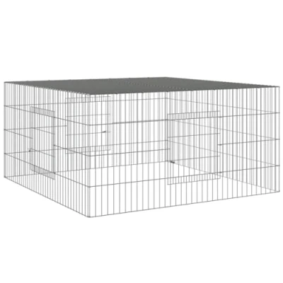Afbeelding van vidaXL Konijnenkooi 110x110x55 cm gegalvaniseerd ijzer