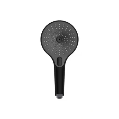 Afbeelding van WENKO Ultimate Shower Douchekop, handdouche, 3 functies, spatwaterdicht en stil, universele stekker ½ inch, geschikt voor doorstroomboiler, Ø 13 cm, zwart/grijs