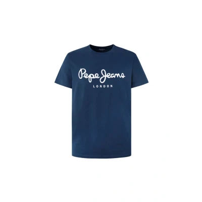 Afbeelding van Pepe Jeans Original Stretch Tshirt print, Heren, Maat: XXL, Azul marino
