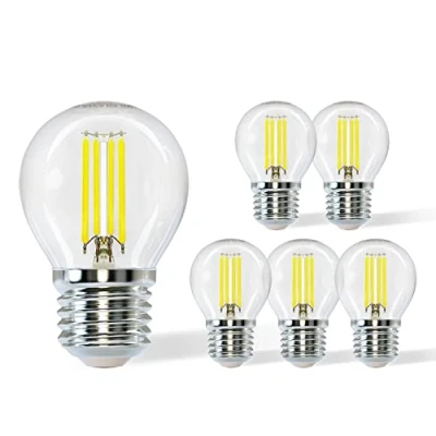 Afbeelding van Aigostar Lamp E27 LED filament koud wit 6500 K, 729 lm, 6 W komt overeen met 50 gloeilamp, hoek van 360 graden, G45, niet dimbaar, 5 stuks
