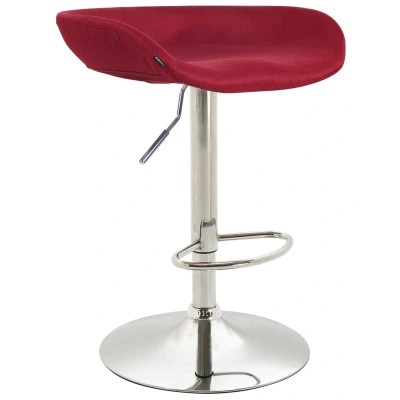 Afbeelding van Barkruk Namsos Stof Chrome frame Rood