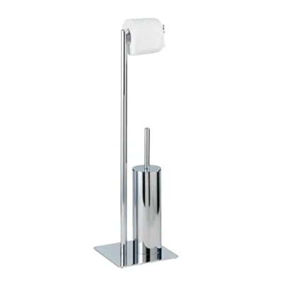 Afbeelding van WENKO Toiletbutler Recco chroom Toiletrolhouder en Toiletborstel met houder