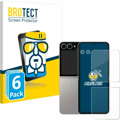 Afbeelding van BROTECT Screenprotector voor Samsung Galaxy Z Flip6 (Voor+Camera) Folie Beschermfolie Beschermglas transparant (6 Stuks)