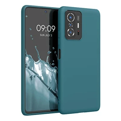 Afbeelding van kwmobile telefoonhoesje geschikt voor Xiaomi 11T / Pro Hoesje smartphone Back cover in mat petrol