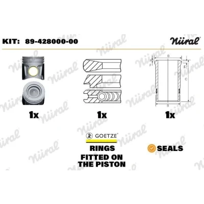 Afbeelding van Reparatieset, zuiger/cilindervoering NURAL 89 428000 00