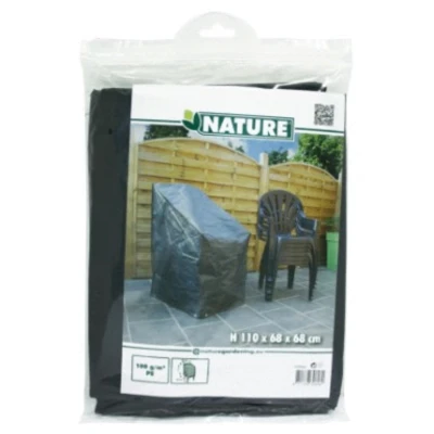 Afbeelding van Nature Hoes Voor Stoelen Tuinmeubelen 110x68x68 cm Grijs
