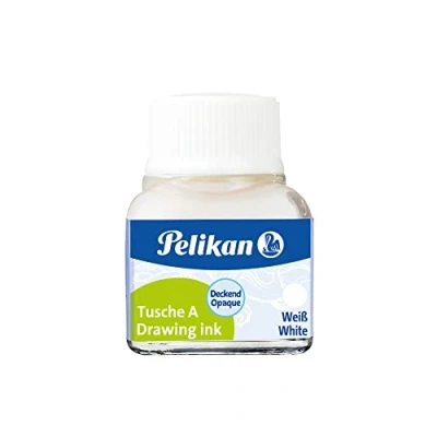 Afbeelding van Pelikan Oost indische Inkt Wit, Flesje Van 10 Ml Tekeninkt