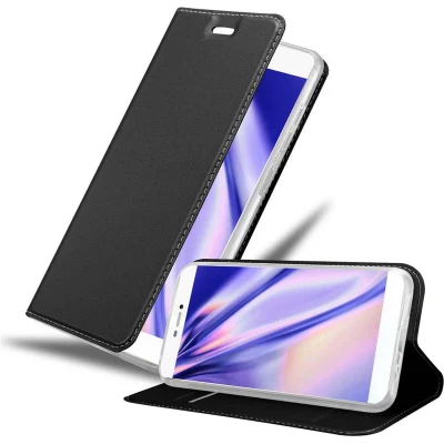 Afbeelding van Cadorabo Hoesje geschikt voor Huawei P8 in CLASSY ZILVER Beschermhoes met magnetische sluiting, standfunctie en kaartvakje Book Case Cover Etui