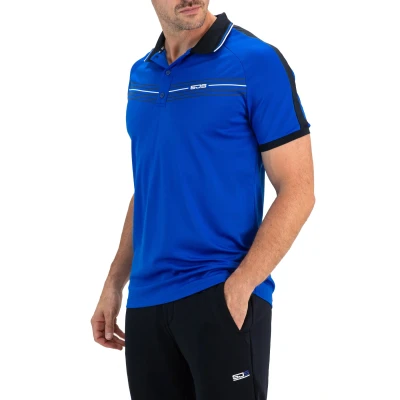 Afbeelding van Celio Tennispolo Heren Blue Neon 240 S Tennisshirt