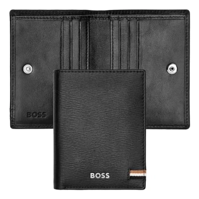 Afbeelding van HUGO BOSS Leren Kaarthouder Iconic Card Holder Black Zwart