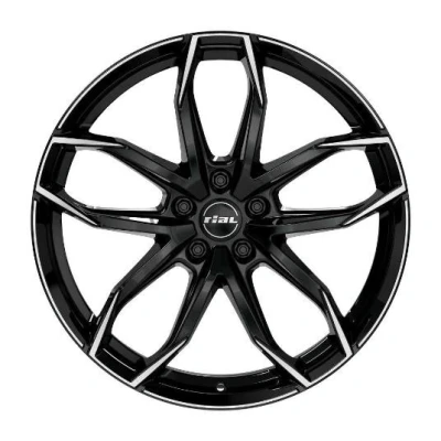 Afbeelding van RIAL 5 gat 17duim 108mm lichtmetalen Velg Lucca schwarz front polier LUC75745B53 1