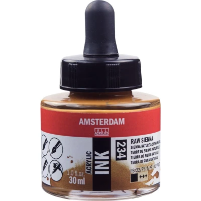 Afbeelding van Amsterdam Acrylic Ink Fles 30 ml Sienna Naturel 234
