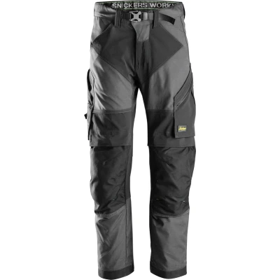 Afbeelding van Snickers 6903 FlexiWork, Werkbroek+ Staal Grijs/Zwart