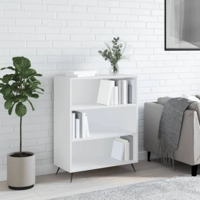 Afbeelding van Boekenkast 69,5x32,5x90 cm bewerkt hout wit