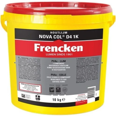 Afbeelding van Frencken Houtlijm NovaCol D4 1K Wit 10kg