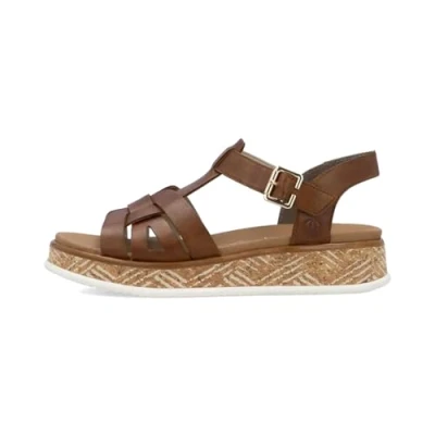Afbeelding van Rieker Sandalen Dames Cognac
