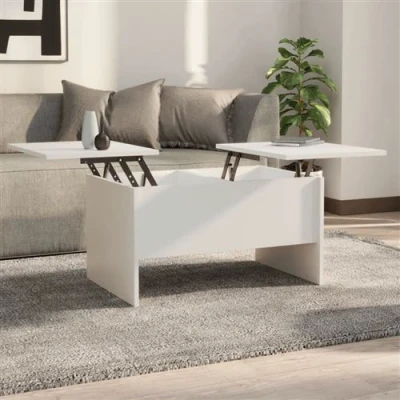 Afbeelding van vidaXL Salontafel 80x50x42,5 cm bewerkt hout wit