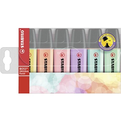 Afbeelding van Stabilo Boss Original Pastel Markeerstift, Etui Van 6 Stuks In Geassorteerde Kleuren Markeerstift
