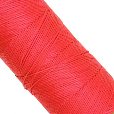 Afbeelding van Linhasita Spoel gewaxt garen, 100 g/170 m, polyester, 1 mm dik, macramé, 30 kleuren, fosforroze