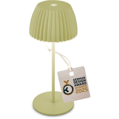 Afbeelding van LED tafellamp Brilo zonder stekker Riffle, 20 cm, groen