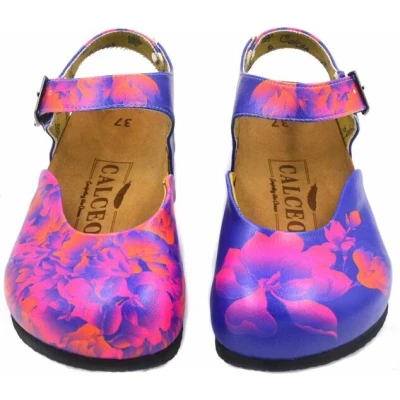Afbeelding van GOBY Flowers Clogs Slippers Hoge kwaliteit Handmade Maat 35