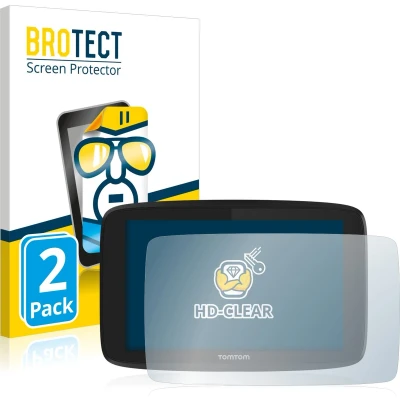 Afbeelding van BROTECT Screenprotector voor TomTom Go Professional 620 Folie Beschermfolie transparant (2 Stuks)
