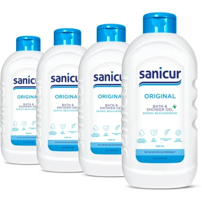 Afbeelding van 4x Sanicur Bad en Douchegel Original 1000 ml