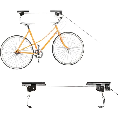 Afbeelding van Relaxdays 2 x fietslift ophangsysteem fiets fietsophangsysteem plafondlift universeel
