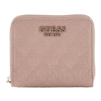 Afbeelding van Guess Yarmilla SLG Small Zip Around Dames Portemonnee Taupe One Size