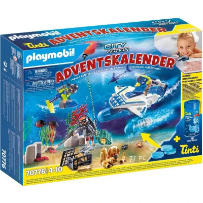 Afbeelding van PLAYMOBIL Christmas Adventskalender 2022 &quot;badplezier politieduikmissie&quot; 70776