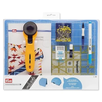 Afbeelding van Prym 651497 Patchwork en quiltstartset in INCH naaiset, kunststof, blauw, GB
