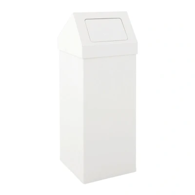 Afbeelding van Prullenbak Carro Push 110ltr pushklep wit